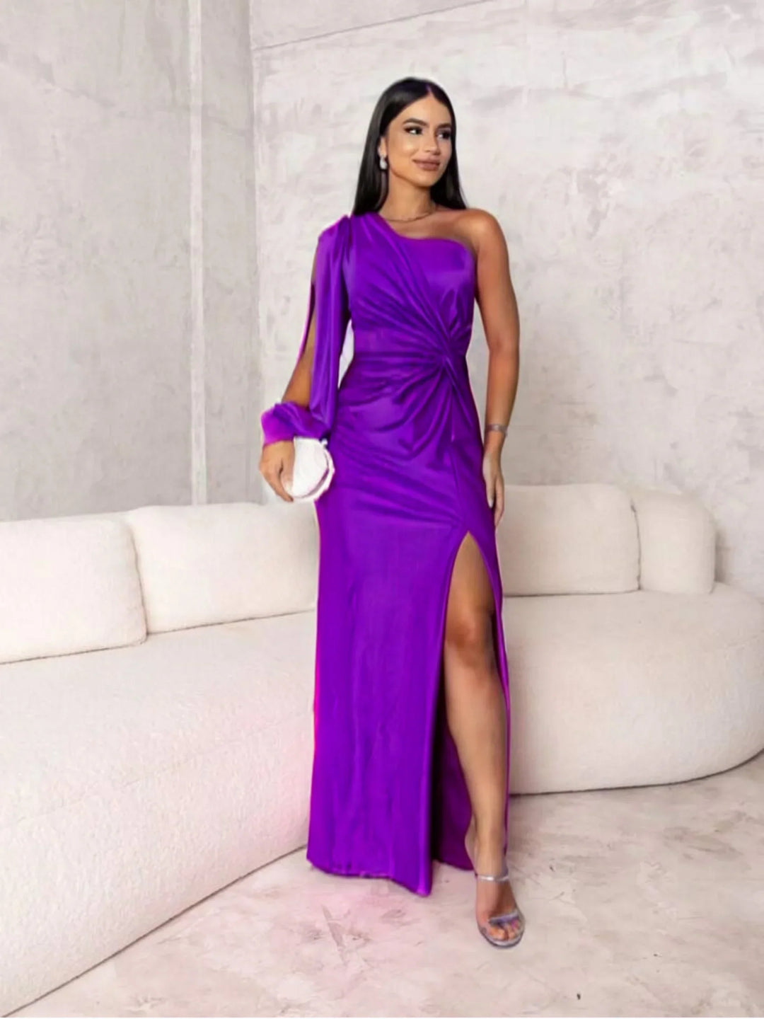 Robe en satin de luxe pour femme